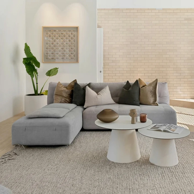 Elegant Beige Living Set
